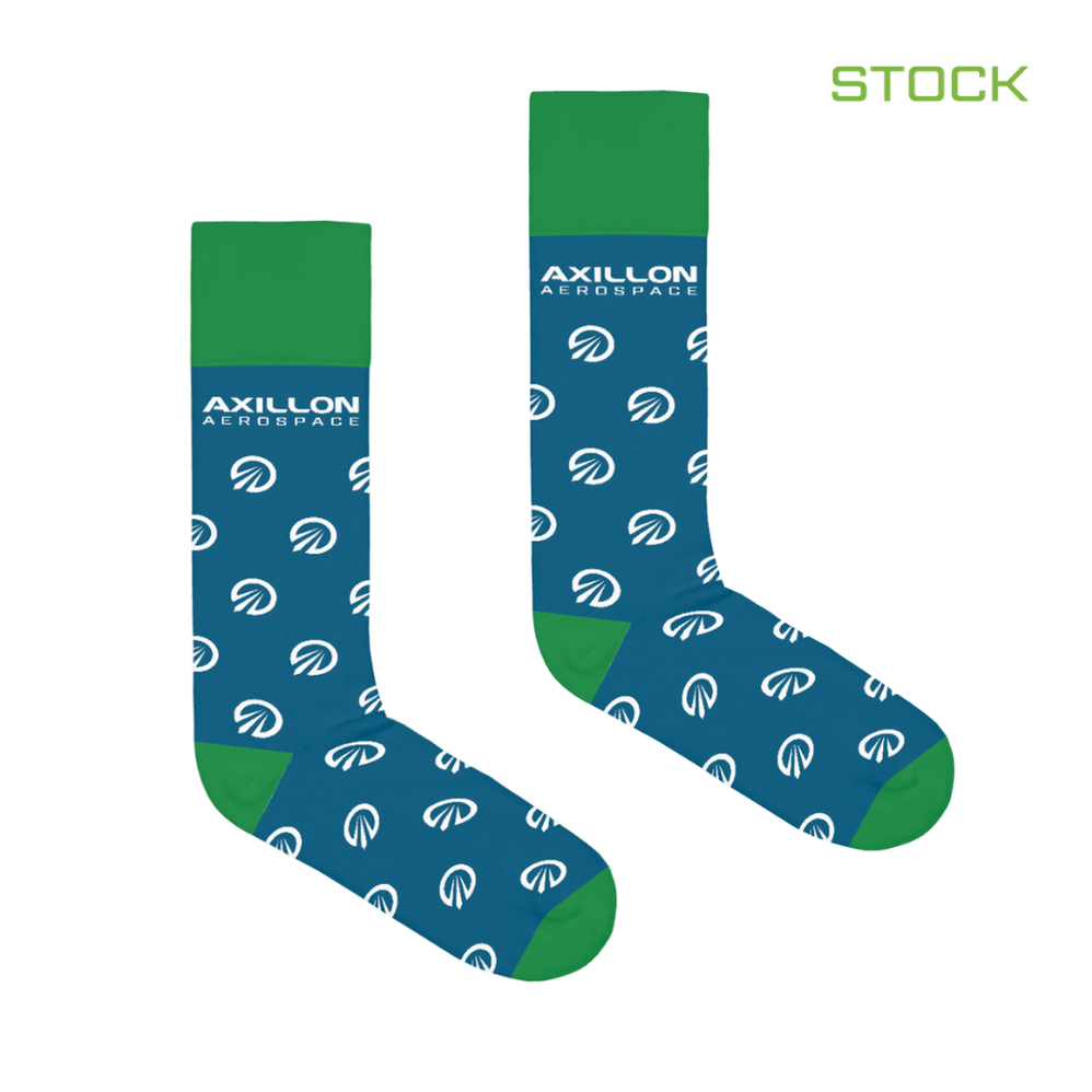 Axillon Blue and Green Socks