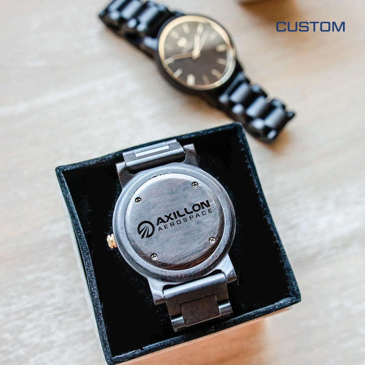 Axillon Engraved Ebony Links Watch