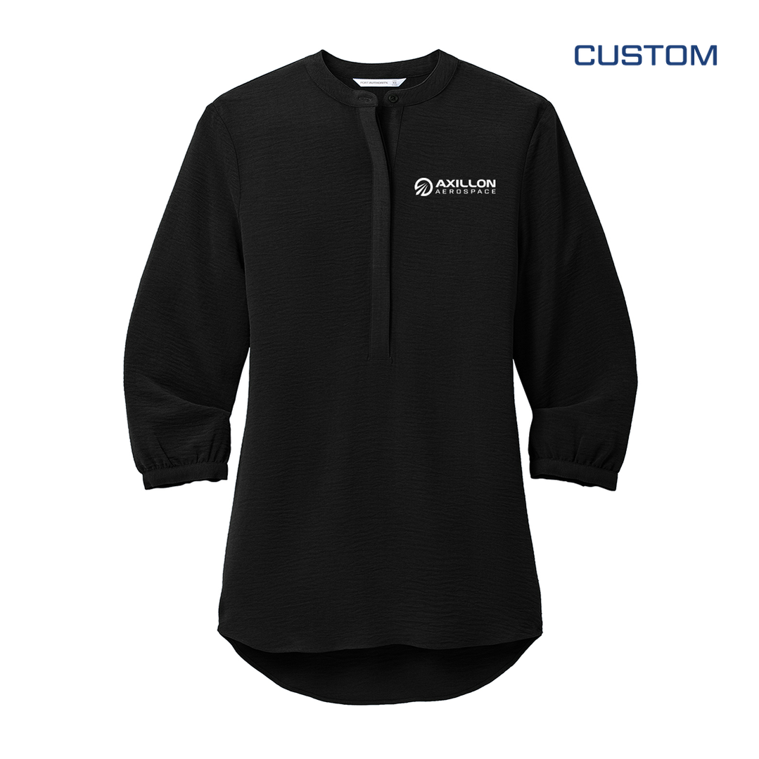 Axillon Port Authority® Women's 3/4-Sleeve Textured Crepe Tunic