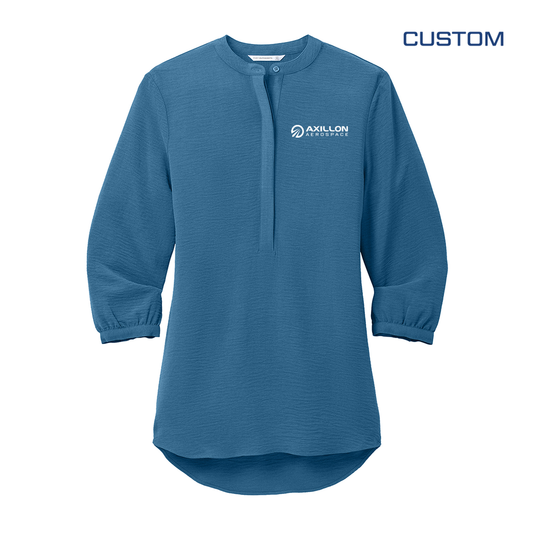 Axillon Port Authority® Women's 3/4-Sleeve Textured Crepe Tunic